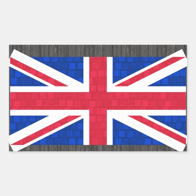 Modern Pattern English Flag Sticker (Front)
