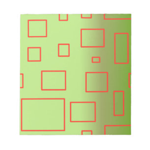 Modern Pattern Green Geometric Design Notepad