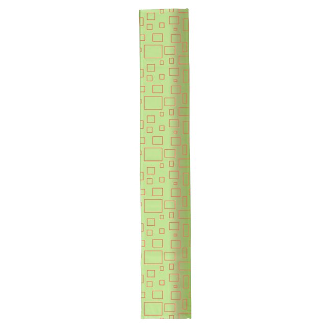 Modern Pattern Green Geometric Design Table Runner (Front)