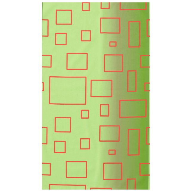 Modern Pattern Green Geometric  Tablecloth (Front)