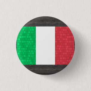 Modern Pattern Italian Flag 1 Inch Round Button