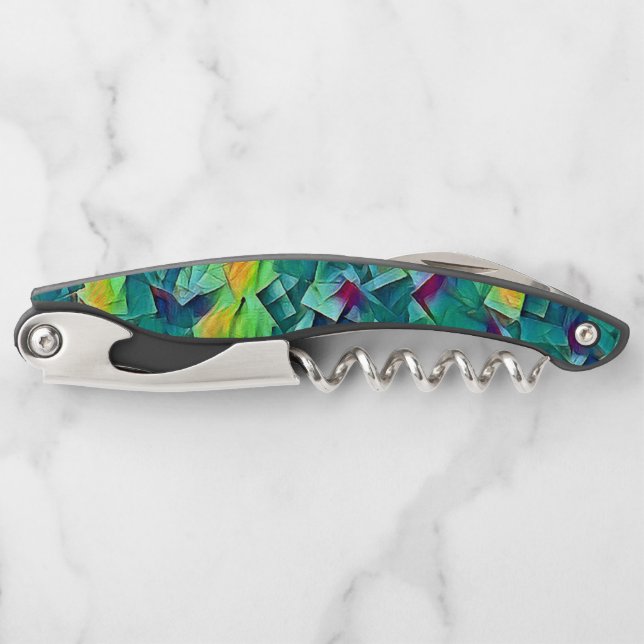 Modern Pattern Mosaic Green Beautiful Corkscrew (Front)