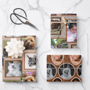 Modern Pattern Neutrals Any Occasion 9 Photo Wrapping Paper Sheet