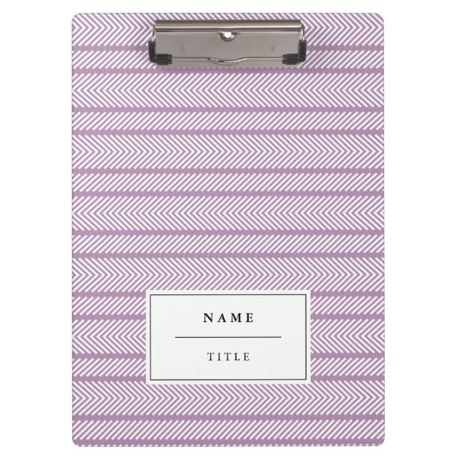 Modern Pattern Personalized Clipboard - Lilac (Front)