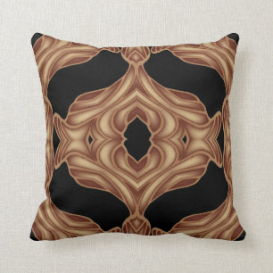 Modern Pattern Pillow-Home-Brown/Cream/Black Throw Pillow