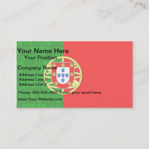 Modern Pattern Portuguese Flag Business Card