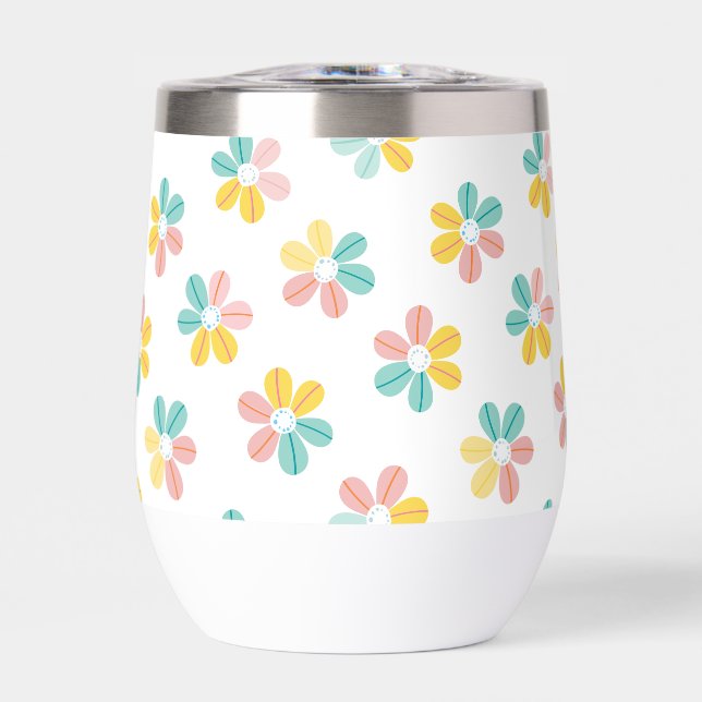 MODERN PATTERN pretty daisy flowers pastel (Front)
