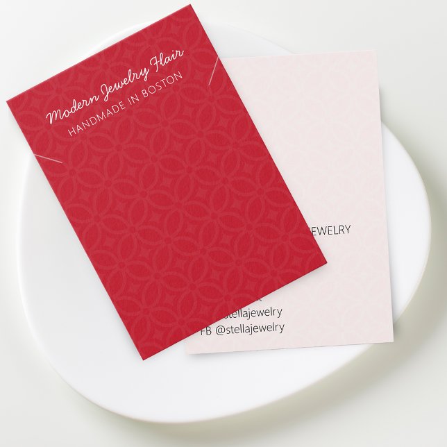 Modern Pattern Red Necklace Display Card (Modern Pattern Red Necklace Display Card)