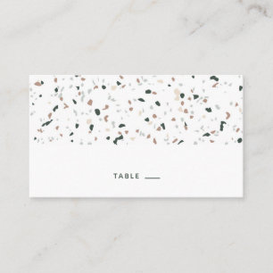 Modern Pattern Terrazzo Place Card Escort Card