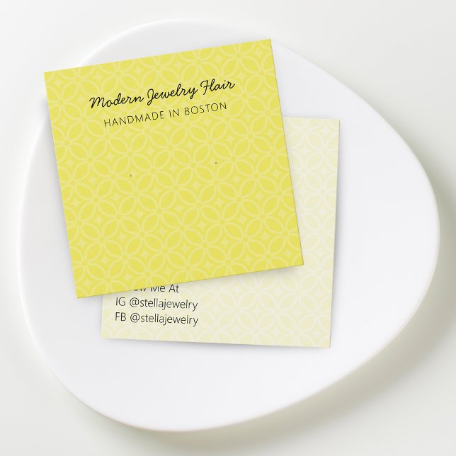 Modern Pattern Vivid Yellow Earring Display Card (Modern Pattern Vivid Yellow Earring Display Card)