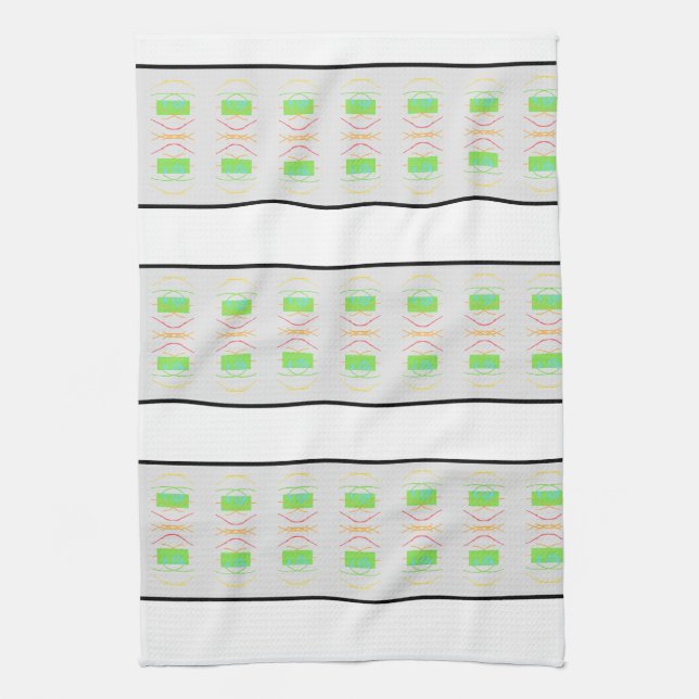 Modern Pattern With Grey Kitchen Towel (Vertical)