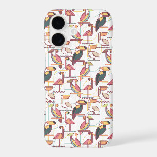 Modern Pattern With Tropical Birds