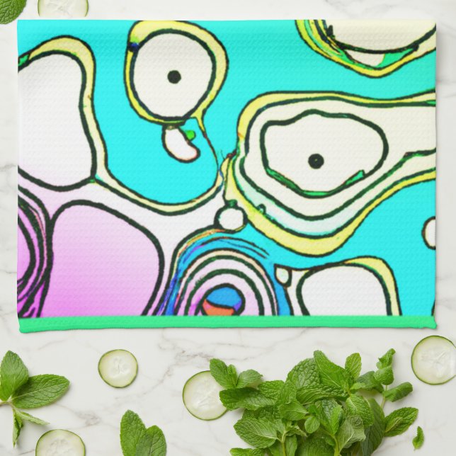 Modern Patterns Art Design Kitchen Towel (Folded)