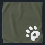 Modern Paw Print Pet Care Dog Walker  Bandana<br><div class="desc">Modern Paw Print Pet bandana - use the design tool to change the colour and size or placement of all design elements and background colour.</div>