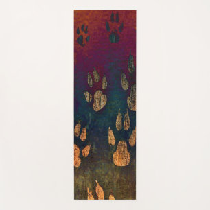 Modern paw print pets pattern. yoga mat