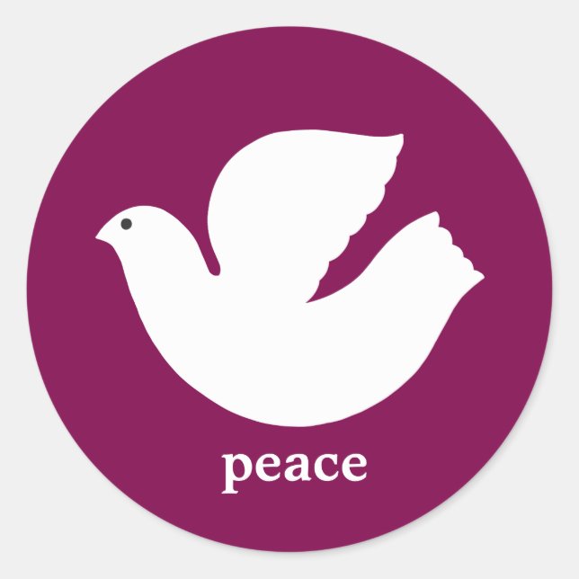 Modern Peace Holiday Envelope Seal (Front)