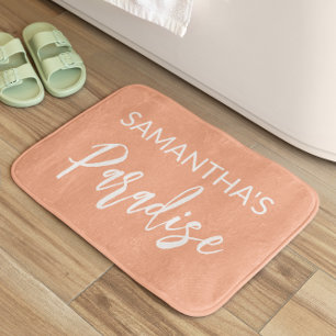 Modern Peach Bath Mat