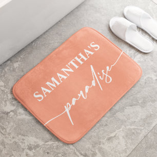 Modern Peach Bath Mat