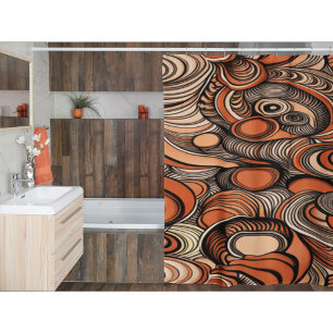 Modern Peach Orange Abstract Pattern