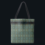 Modern Peacock Blue Pattern  Tote Bag<br><div class="desc">Stylish and modern peacock blue with mustard yellow colours tote bag that can be personalized.</div>