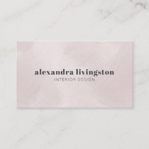 Modern Pearl Grey Abstract Watercolor Professional Business Card