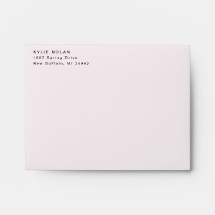 Modern Pearl Return Address Typography Envelope
