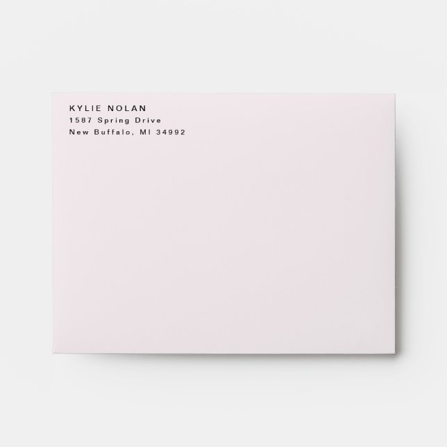 Modern Pearl Return Address Typography Envelope (Front)