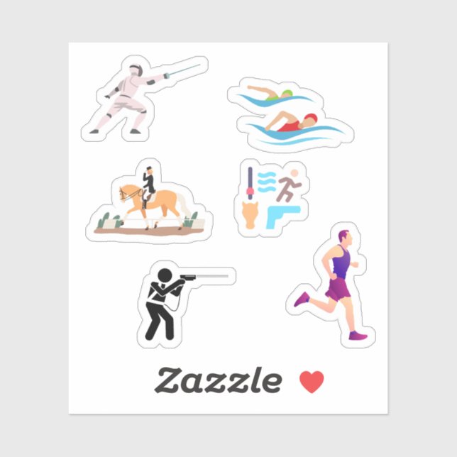 Modern Pentathlon Stickers (Sheet)