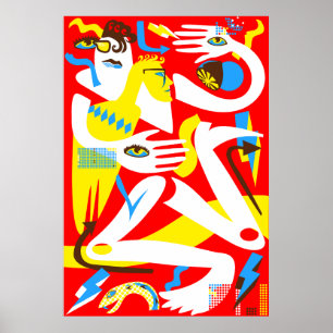 Modern people illustration poster