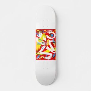 Modern people skateboard deck