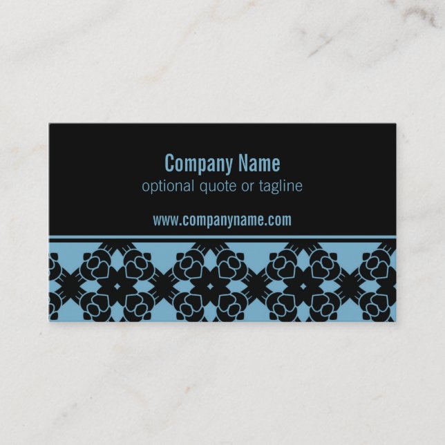 Modern Perfection Business Card, Blue Business Card (Front)
