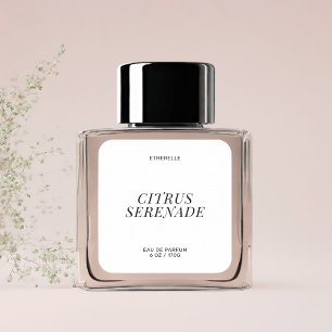 Modern perfume label elegant product sticker