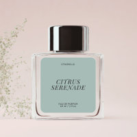 Modern perfume label elegant product sticker