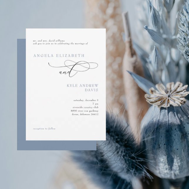 Modern Periwinkle Bride Parents Wedding Invitation (Creator Uploaded)