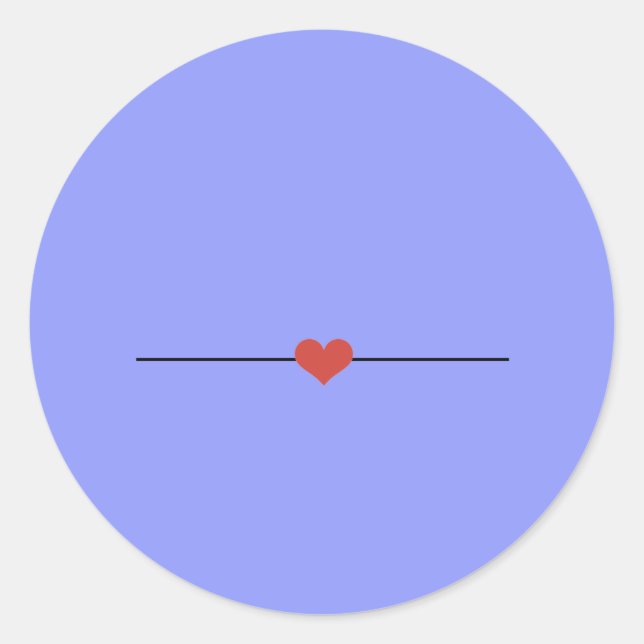 Modern periwinkle make your own  classic round sticker (Front)