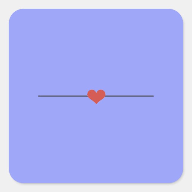 Modern periwinkle make your own  square sticker (Front)