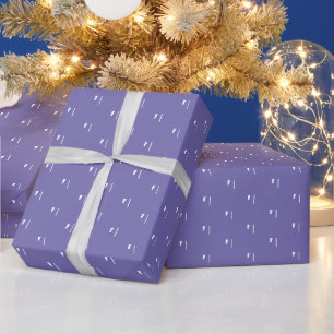 Modern periwinkle purple custom monogram birthday wrapping paper