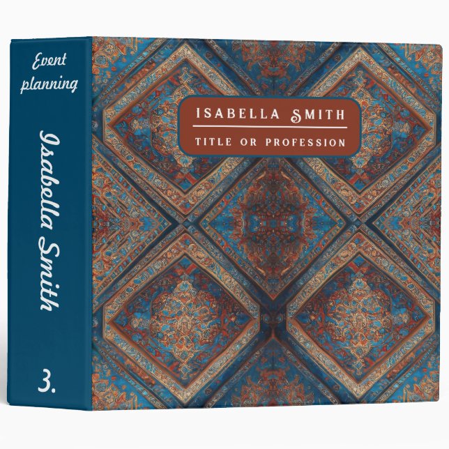 Modern Persian Beautiful Old Pattern Collection Binder (Front/Spine)