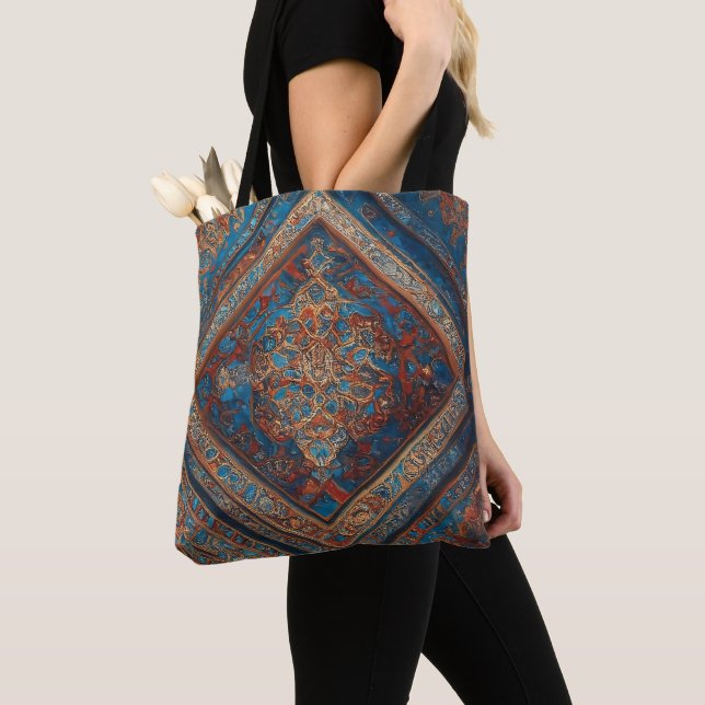 Modern Persian Beautiful Old Pattern Collection Tote Bag (Close Up)