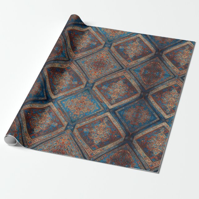 Modern Persian Beautiful Old Pattern Collection Wrapping Paper (Unrolled)