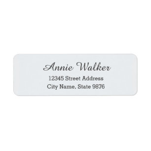 Modern Personal Address Label - Clear Snow White