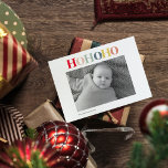 Modern Personal Photo | Colourful HOHOHO  Postcard<br><div class="desc">Modern Personal Photo | Colourful HOHOHO</div>