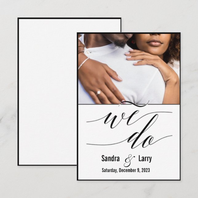 modern personal photo save the date RSVP card (Front/Back)