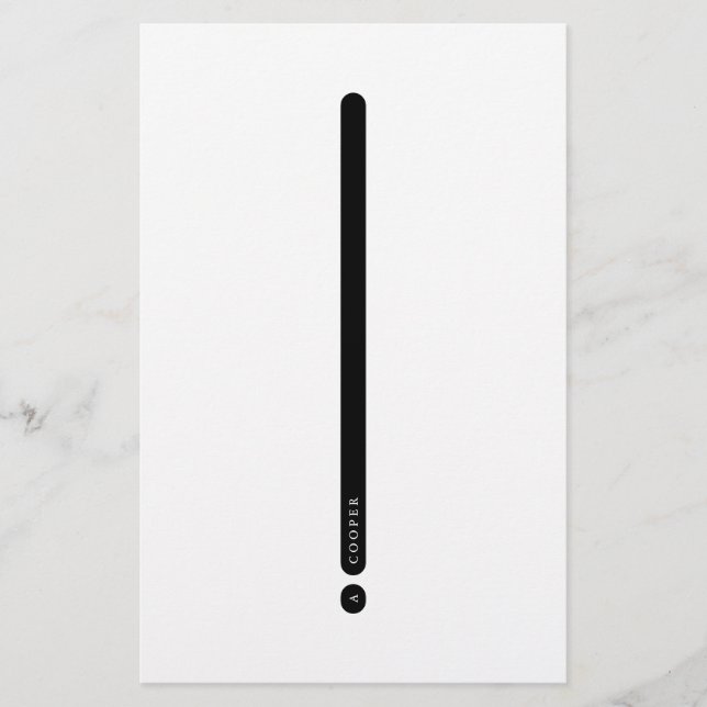 Modern Personal Stationery | 2-Column (Front)