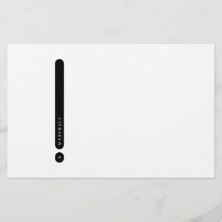 Modern Personal Stationery | Side Margin