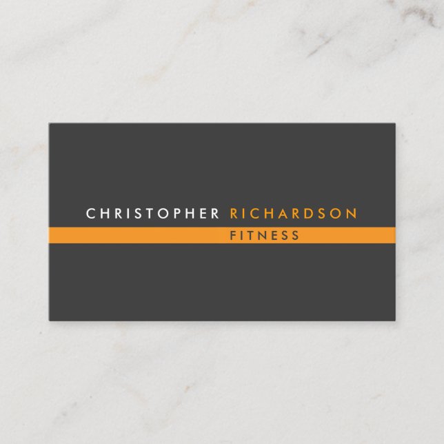 Modern Personal Trainer No. 1 Business Card (Front)