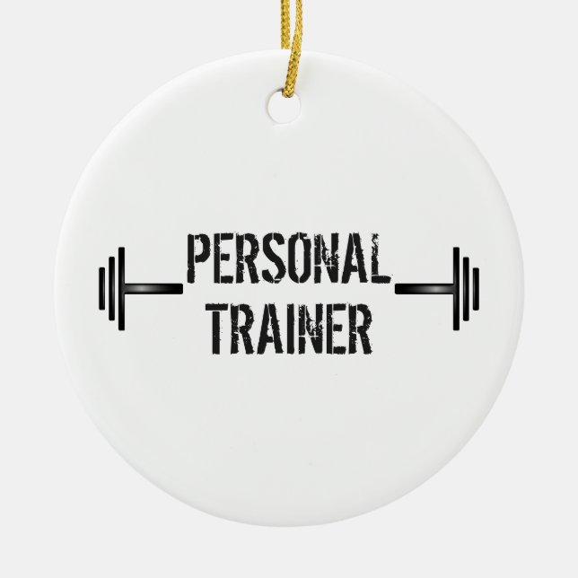Modern Personal Trainer Ornament (Front)