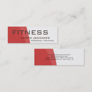 Modern Personal Trainer Sport Gym Bodybuilding Mini Business Card