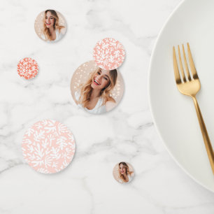 Modern Personalised Photo 16th Birthday Floral Confetti