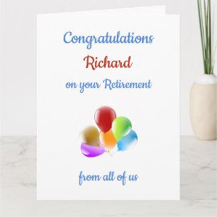 Modern Personalised Retirement Greeting Card
